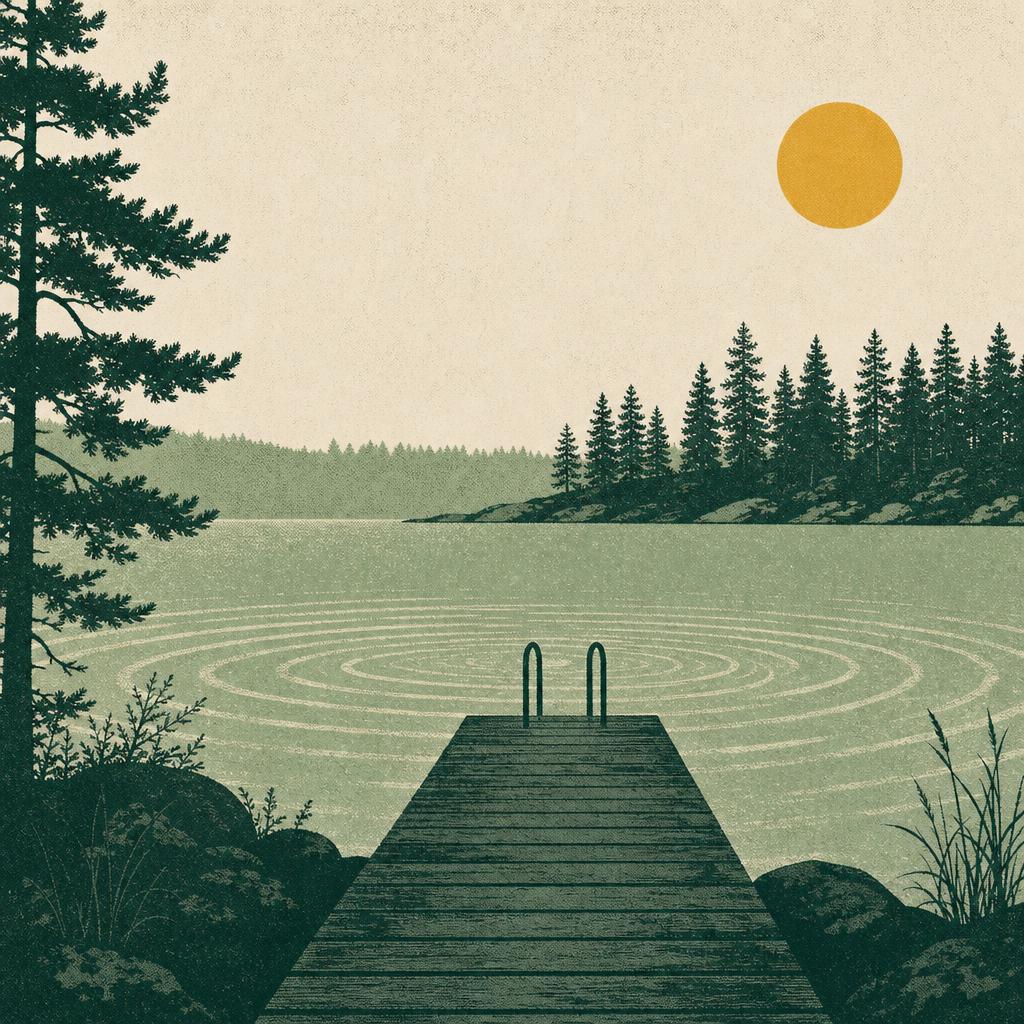 Illustration som visar miljön för badplats i Nacka