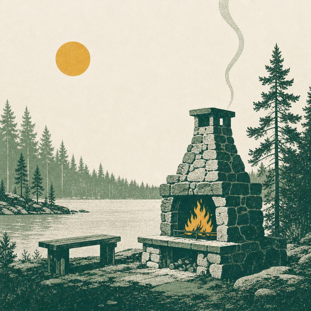 Illustration som visar miljön för grillplats i Uppsala