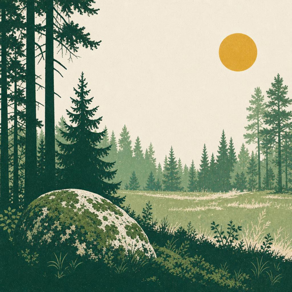 Illustration som visar miljön för naturreservat i Haninge